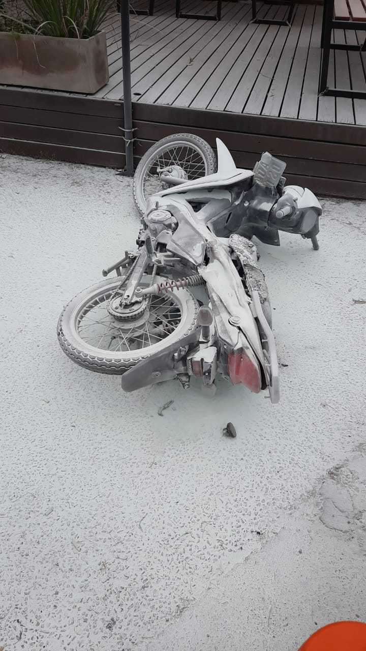Moto incendiada