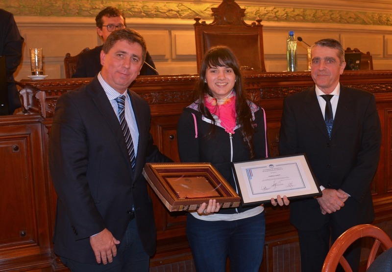 La deportista distinguida en la legislatura