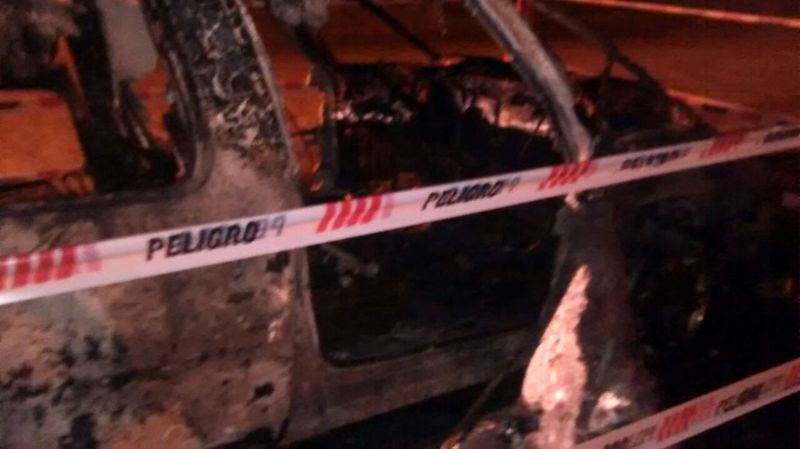 El auto siniestrado un Chevrolet Lunia
