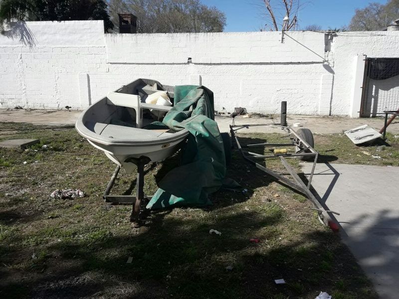 La lancha hallada en Barrio Los Robles