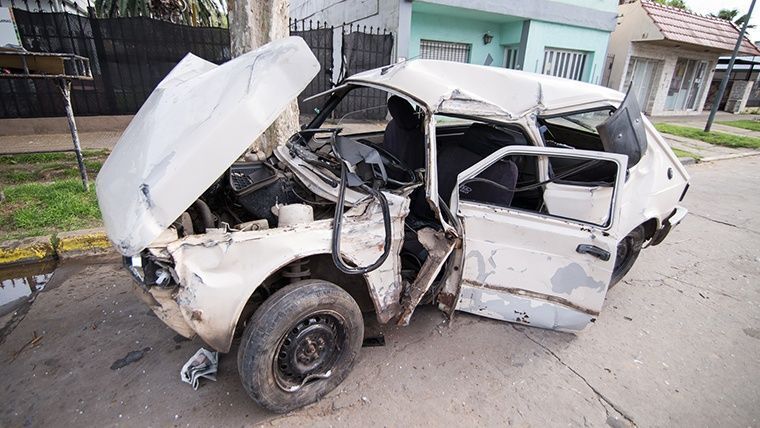 Así quedó el auto involucrado