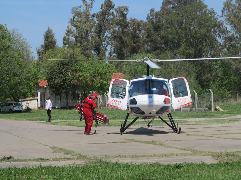 Un helic&oacute;ptero aterrizara en el Hospital