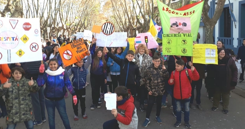 La marcha por las calles de la ciudad