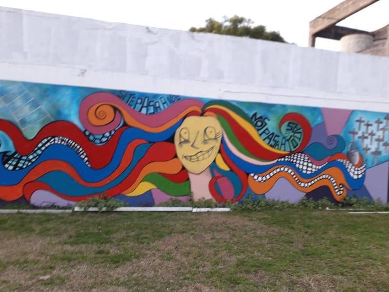 Así quedó el mural luego del ataque Así quedó el mural luego del ataque
