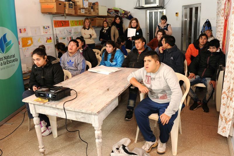 Los alumnos de la escuela de calle Rivadavia
