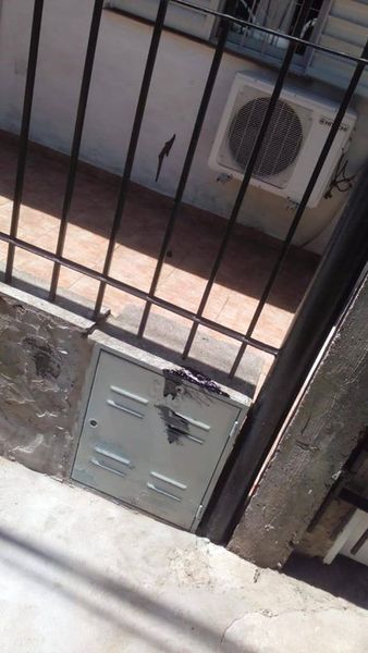 Asi quedó el frente de la vivienda