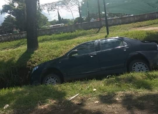 El auto siniestrado