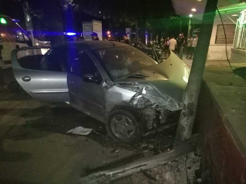 Choque frontal del rodado