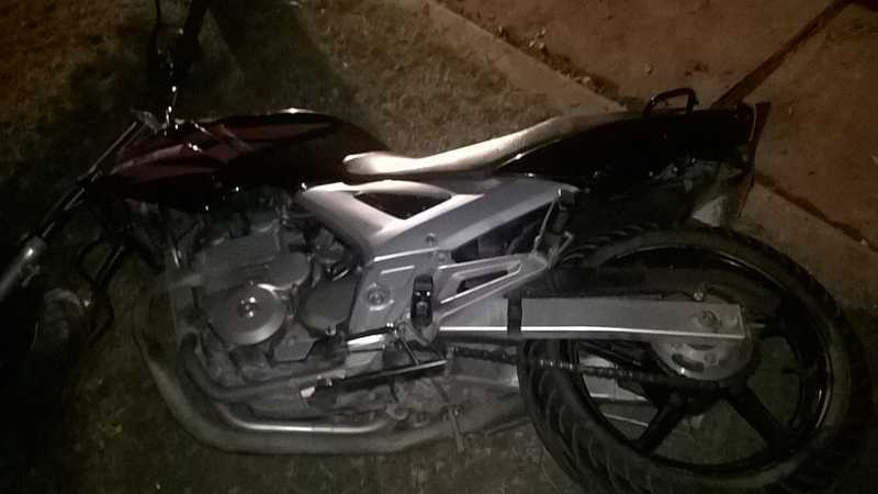 Así quedó la motocicleta chocada