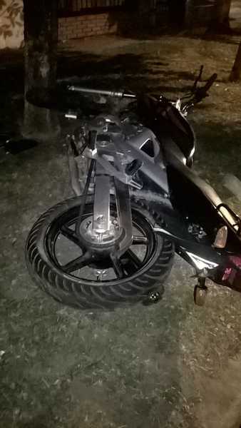 As&iacute; qued&oacute; la motocicleta chocada