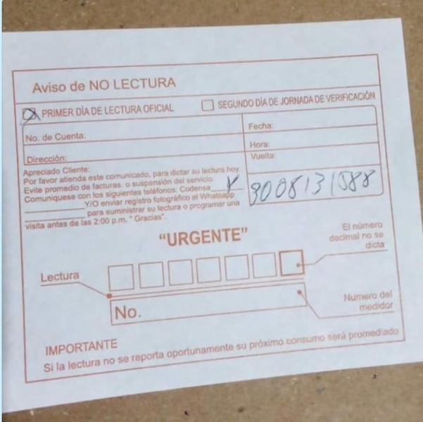 El falso formulario de la empresa provincial