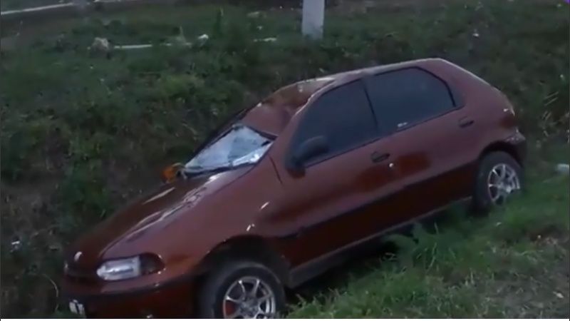 El auto siniestrado