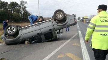 El auto siniestrado