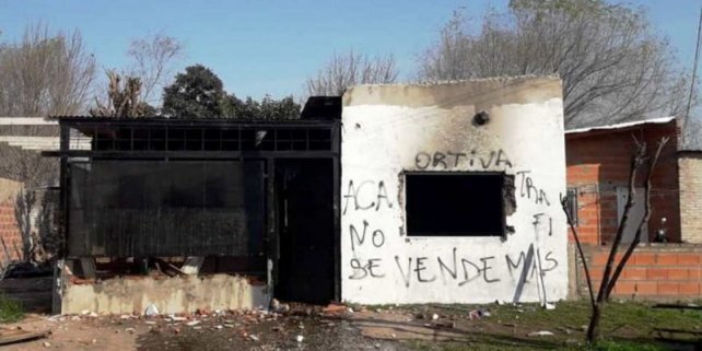 El bunker incendiado