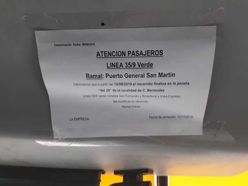 Por cuestiones de costos se reducen recorridos