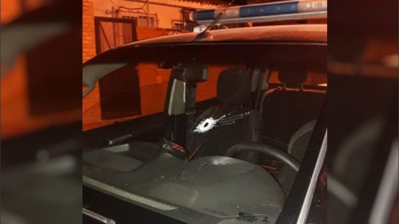 El impacto en el móvil policial El impacto en el móvil policial