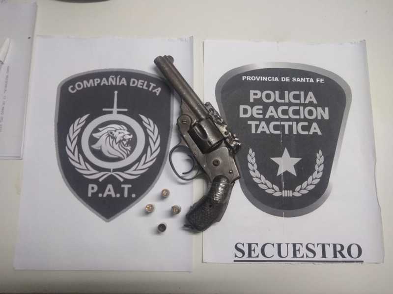 El arma secuestrada