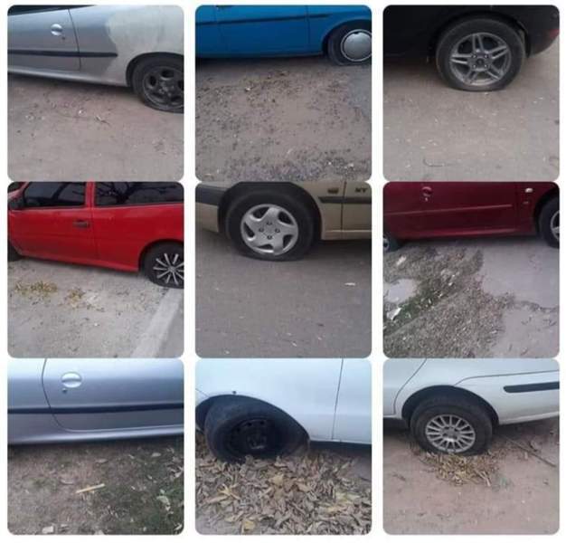 Los autos vandalizados