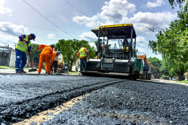 Obras en el barrio de la zona oeste