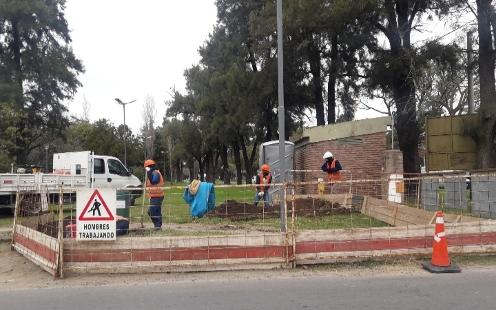 La obra en barrio Los Pinos