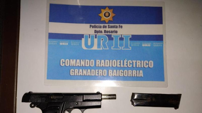 El arma secuestrada