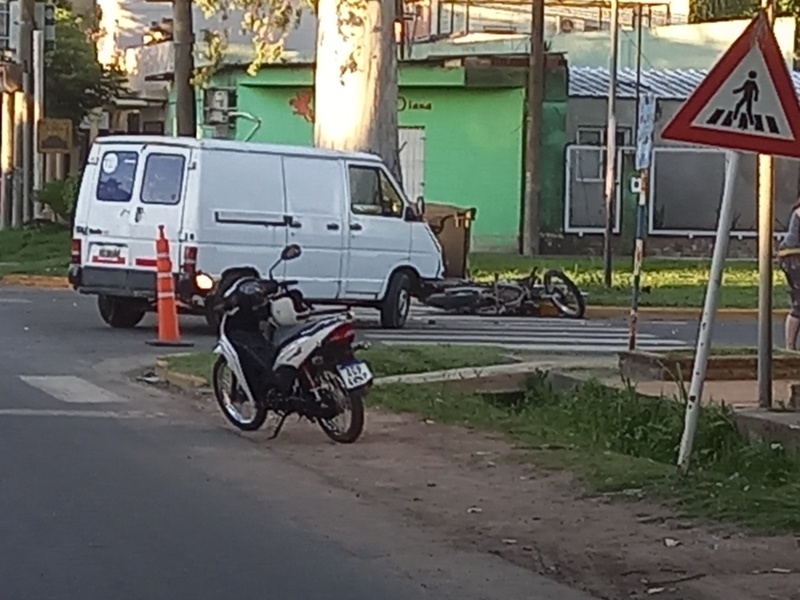 La moto siniestrada