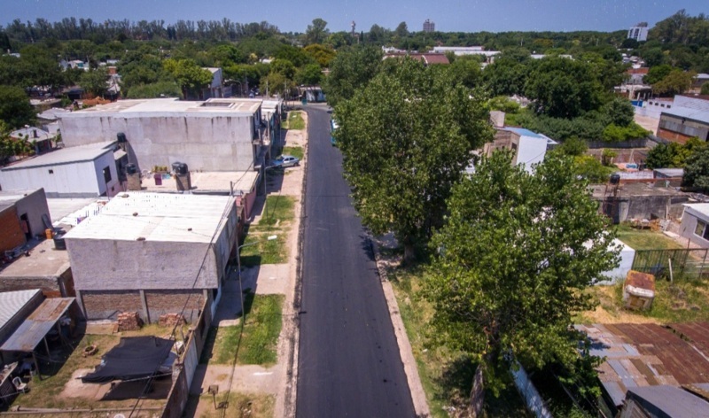 Uno de los tramos asfaltado