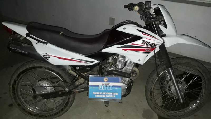 La moto secuestrada