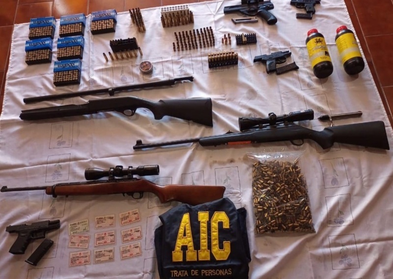 Las armas halladas