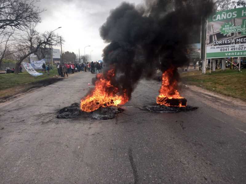 La protesta sobre la ruta