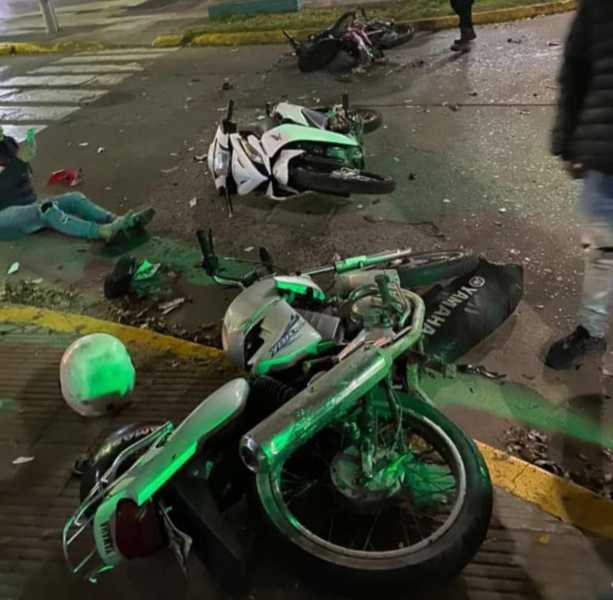 As&iacute; quedaron las motos embestidas