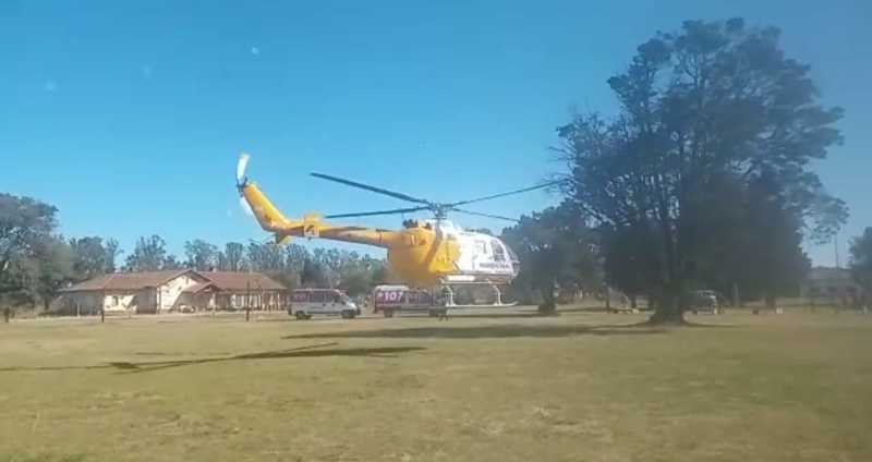 Uno de los helicópteros utilizados