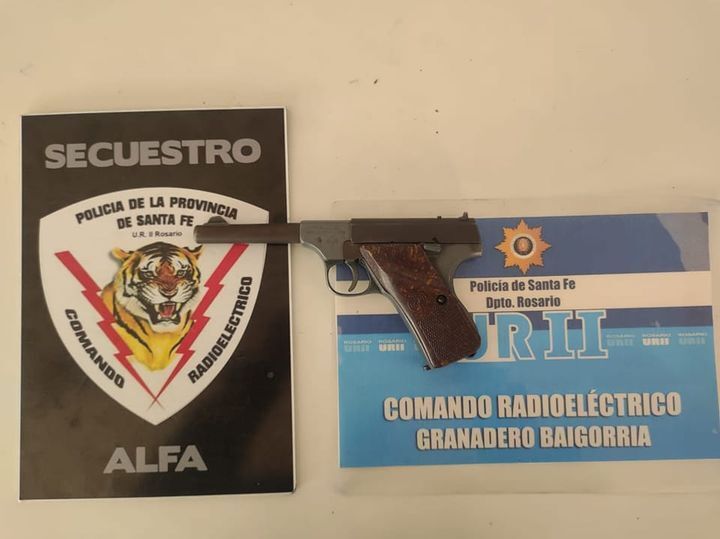 El arma secuestrada