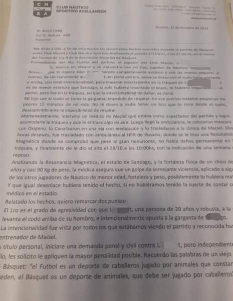 La dura carta de un padre