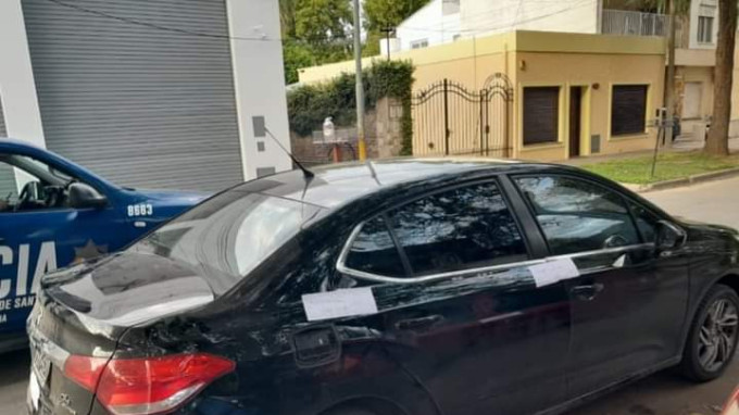 El auto secuestrado