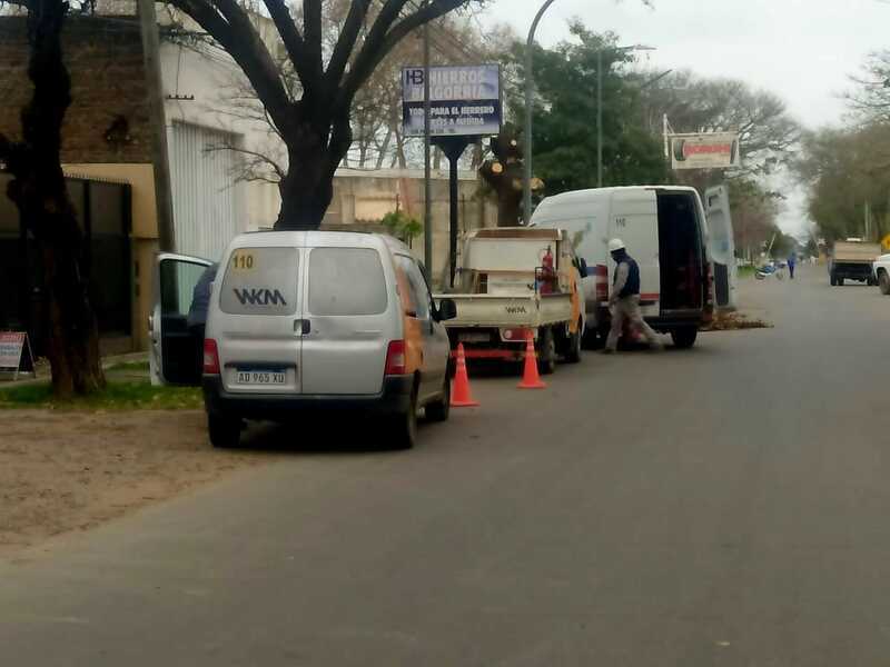 Las cuadrillas en el lugar