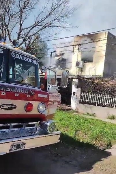 El domicilio incendiado