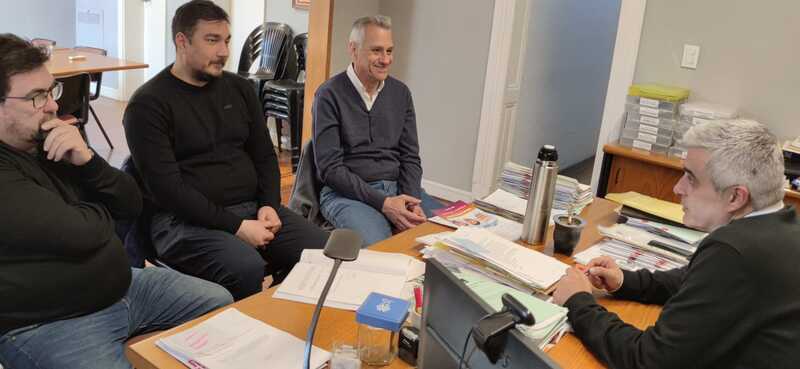 Los referentes de Unidos con el rector