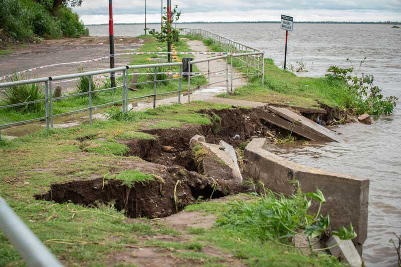 La zona afectada por la erosi&oacute;n