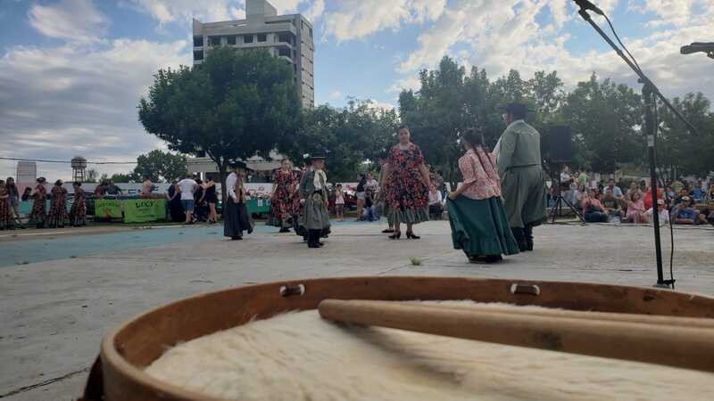 Los festejos en la plaza bicentenario