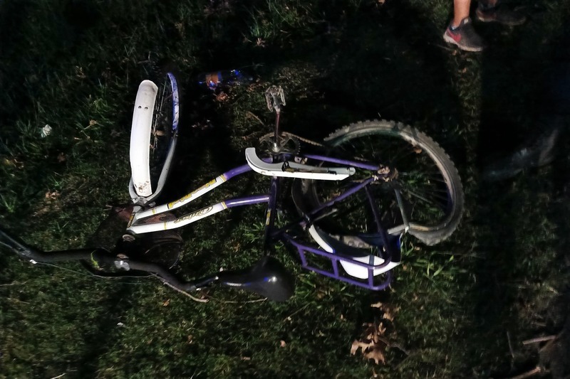 La bicicleta colisionada