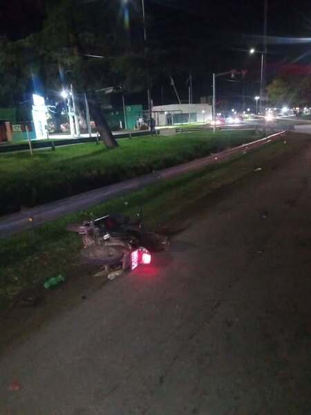 La moto siniestrada