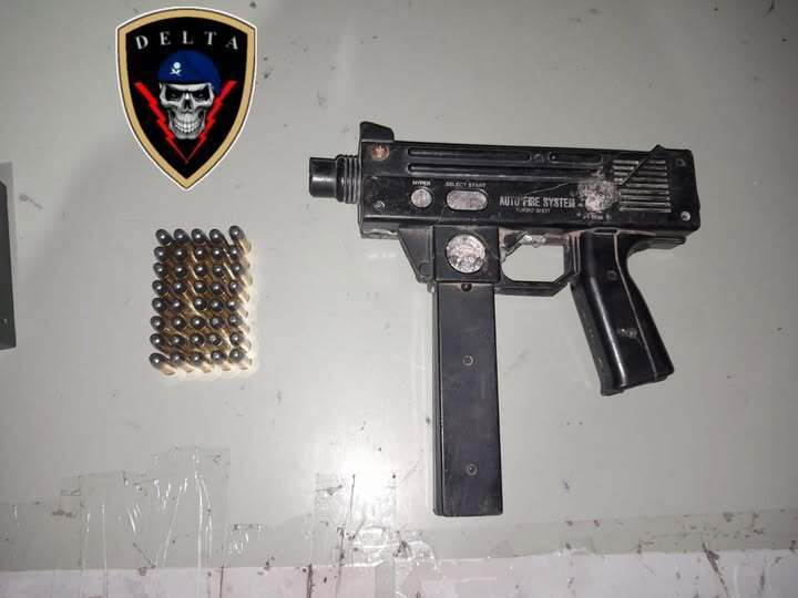 El arma secuestrada