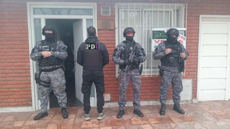Uno de los domicilios allanados