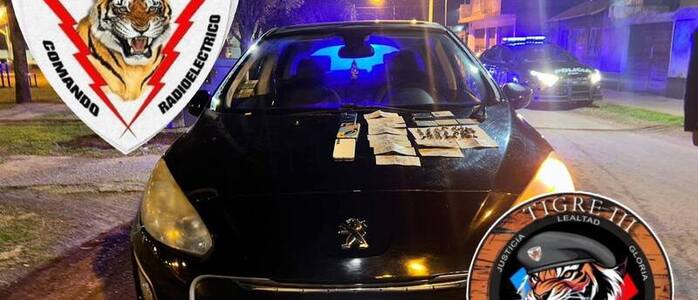 El auto detenido