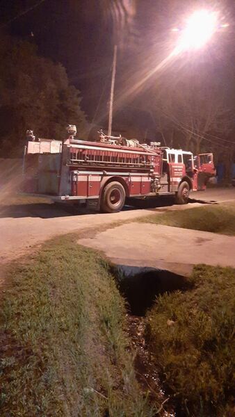 Los bomberos en el lugar