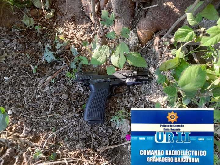 El arma secuestrada