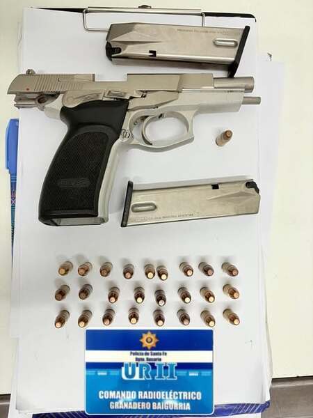 La pistola secuestrada