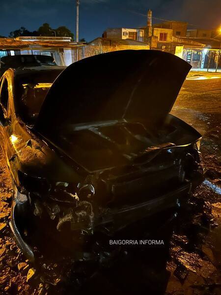 El auto siniestrado