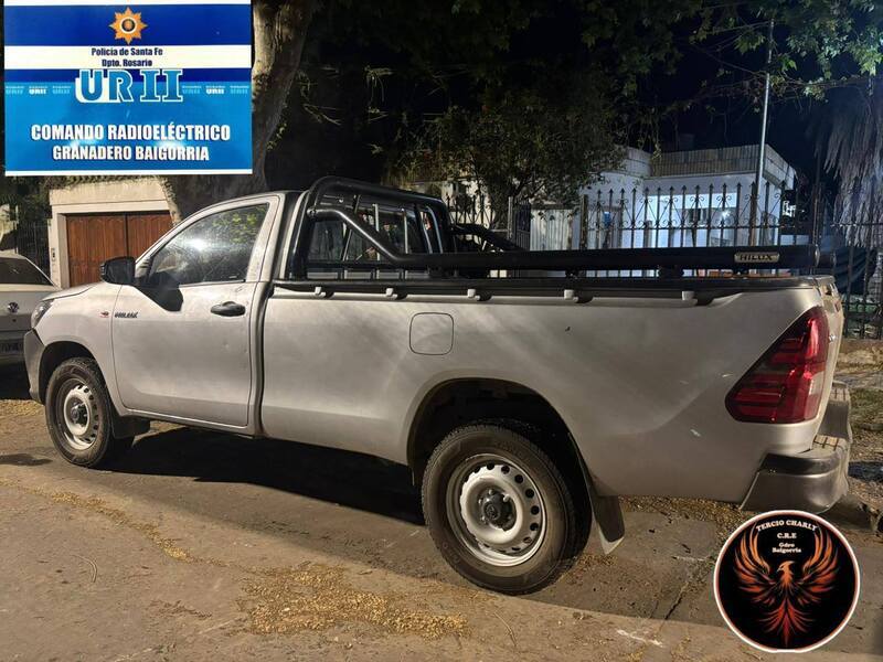 El vehículo secuestrado